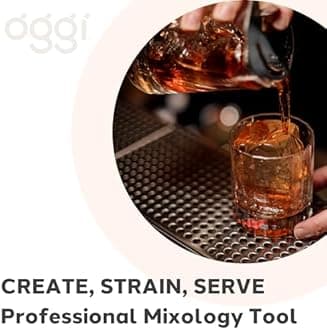 Oggi Stir Cocktail Set, 2-Piece, Clear/Stainless Steel