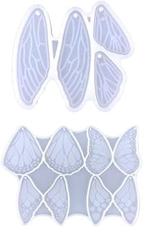 Casting Molds Butterfly-Wing Silicone Pendant Resin Molds with Hangings Hole for Earrings Keychain Making Earring Resin molds Halloween Earring Resin molds Studs Earring Resin molds for