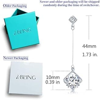 SBLING 18K Gold Plated or Platinum Plated Cubic Zirconia Drop Earrings (3.9 cttw)