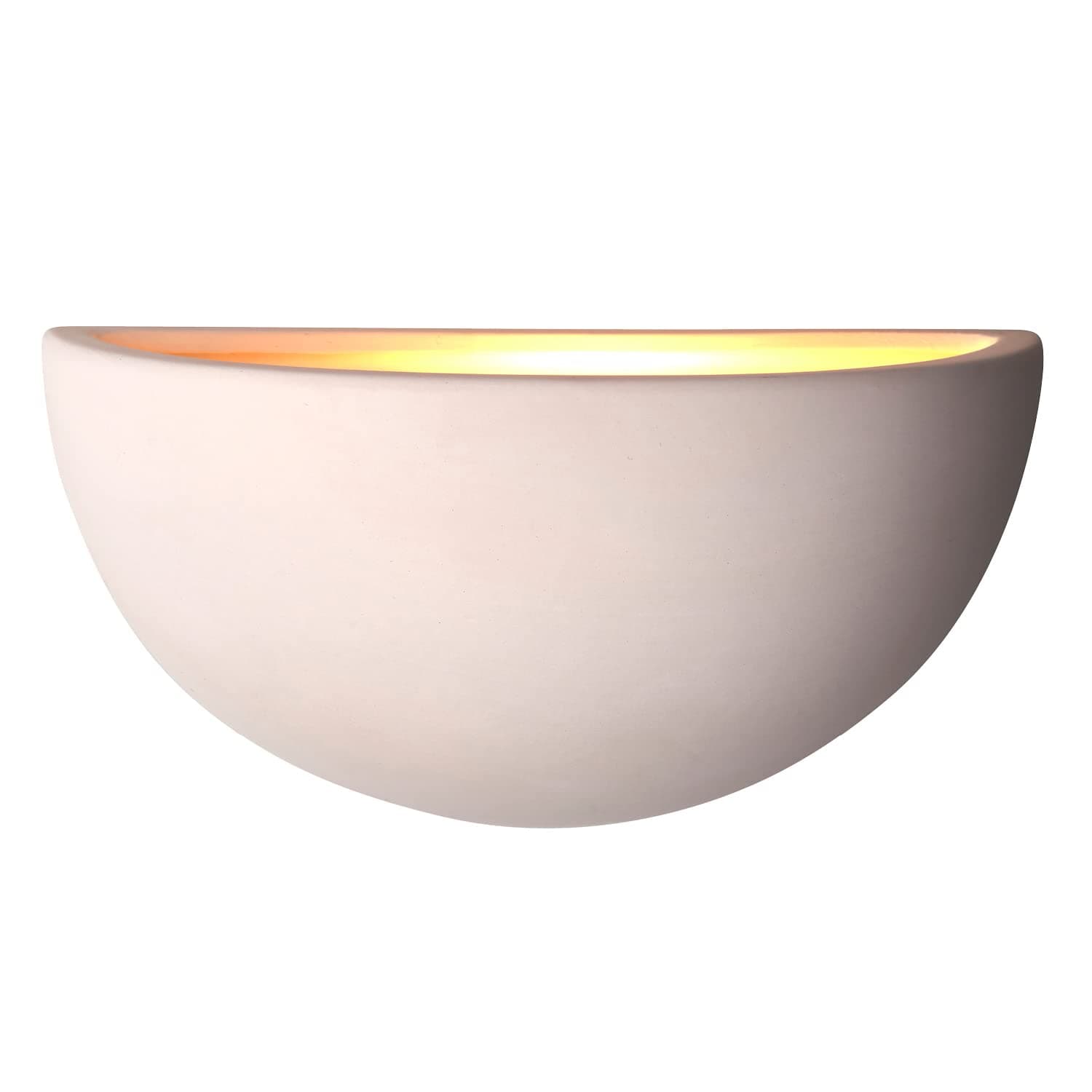 National Lighting HUMA Modern Decorative Paintable Bowl Shaped E27 LED Compatible Dimmable Hallway Lounge Wall Uplighter