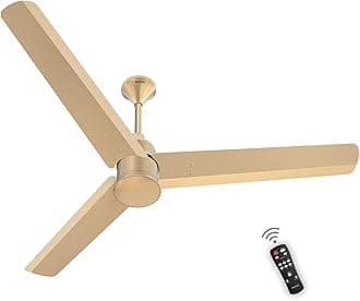 Polycab Silencio Mini 900mm 5-Star BLDC, Remote Ceiling fan for home| 55% Energy Saving, 100% Copper, High Speed, 25 Speed Setting, Reversable & Timer | 4-yr Warranty【Birkin Gold】
