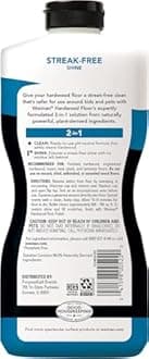 Weiman Wood Floor Cleaner - 32 Ounce For Hardwood, Finished Oak, Maple, Cherry, Birch, Engineered, and More Professional, Safe, Steak-less