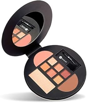 SUGAR Cosmetics Contour De Force Eyes And Face Palette | Pigmented, Long- lasting & Smudgeproof | Includes Blush, Bronzer, Highlighter and 6 Eyeshadow shades - 01 Warm Win | 20.3 gm