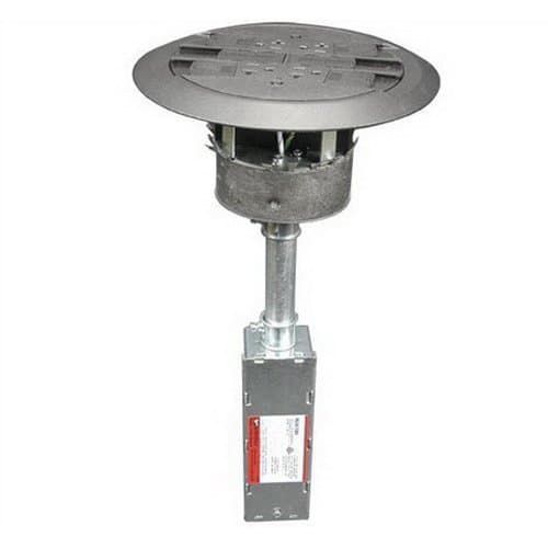 Legrand Wiremold RC4ATCBK Multi-Service Flush Poke-Thru Device Step On It And Retaining Clips Mount, Non-Metallic, Black,