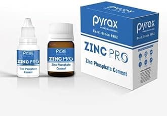 PYRAX Zinc Phosphate Cement with Powder jar, Liquid Bottle, Spoon and Mixing Pad