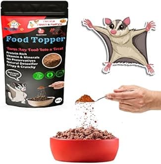 WiggleBoo 3 in 1 Magical Sugar Glider Food Topper | Joy of Best Taste | Chicken, Carrot & Pumpkin Flavour | Grain Free & Protein Rich |Anti-Oxidant & Natural Dewormer | 50g (Chicken, Carrot & Pumpkin)