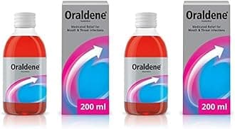 Oraldene Mouthwash | Use at First Sign of Sore Throat | Medicated Mouthwash - Sore Throat Treatment for Adults | 200ml (Pack of 2)