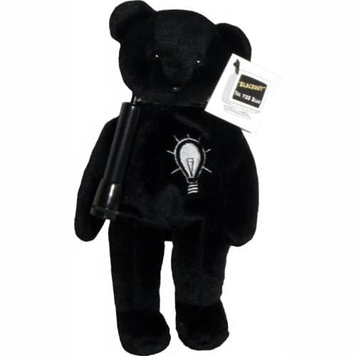 BLACKOUT the 8" Flashlight Bean Bag Bear, 1999