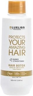 LuxlissHair Botox Keratin Smoothing Treatment, Nano Straightening, 100 ml