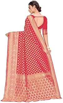 Glory Sarees Women's Woven Pure Soft Kanjivaram Silk Saree Banarasi Style With Blouse Piece for Wedding