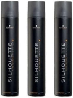 SCHWARZKOPF SILHOUETTE SUPER HOLD HAIRSPRAY BLACK 3 x 750ml