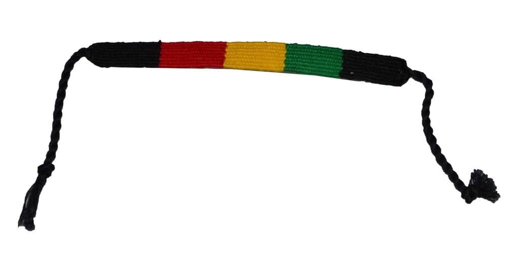 Rasta String Bracelet Black Green Yellow Red