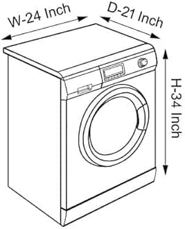 Glassiano Fully Automatic Front Load Waterproof Washing Machine Cover for Samsung/ IFB/ LG/ Godrej/ Whirlpool/ Bosch/ 6 kg, 6.2 Kg, 6.5 Kg, 7 Kg