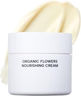 Organic Flowers Nourishing Cream – 95.2% Organic, Water-Free Formula, Fermented Postbiotics for Deep Hydration, Soothing & Moisturising Care (50ml)