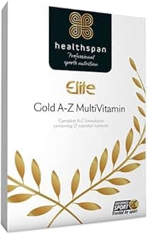 Gold A-Z Multivitamin (4 Months’ Supply) | 27 Essential nutrients with Vitamin B Complex with Iron, Selenium & Zinc | All Blacks Official Partner | Informed Sport Accredited | Vegan