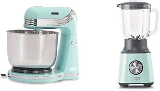 DASHStand Mixer (Electric Everyday Use): 6 Speed & Quest Countertop Blender 1.5L with Stainless Steel Blades for Coffee Drinks, Deserts, Frozen Cocktails, Purées, Shakes, Soups - Aqua