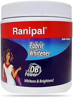 Ranipal Fabric Whitener/Cloth Whitener for Your White and Colored Clothes | Ranipal Fabric Whitener Powder Detergent - Pack of 1 (240 Gm)