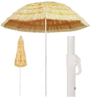 Unibos Garden Beach Patio Camping Picnic Tilting Tilt Multi Coloured Umbrella Parasol Sun Shade Protection UPF40