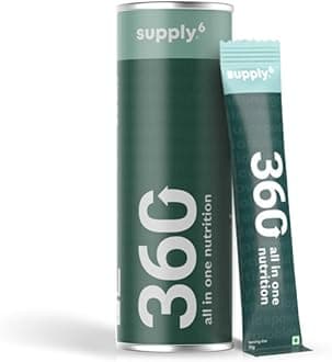Supply6 360 Ultimate Health Powder for Women & Men | Daily Supplement with 63+Vitamins, Minerals, Probiotics, and Superfoods | Daily Greens | Gut Health supplements, Energy, Immunity (3 Servings, Taster Pack)