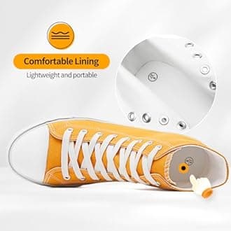 ZGR Men’s High Top Canvas Sneakers Lace Up Classic Casual Walking Shoes