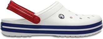 Crocs Unisex-Adult Crocband Clog-3 Men/ 4 UK Women (M4W6) (11016-11I),White/Blue Jean