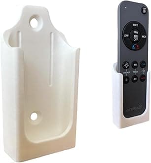 Wall Mount Holder for Remote Control REM-ARTC-1, REM-ARTC-2 Artika Ceiling Fans, Compatible with Edwin, Alton, Aiden, Darren Models, with Mounting Hardware. White