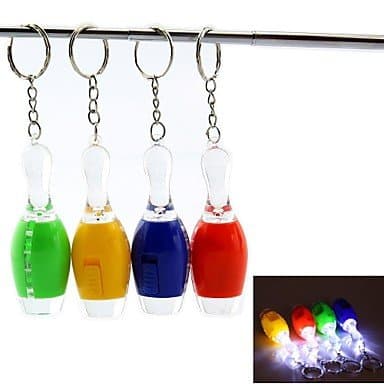 YX Bowling Style LED White Flashlight Keychain - 1Pcs(3 x AG3)