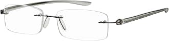 Eyekepper Small Lenes Rimless Reading Glasses Women - Frameless Reader Eyeglasses for Men Reading with Grey Arms +1.50