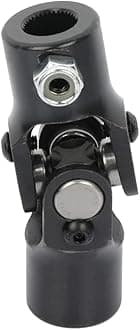 SCITOO 3/4" DD X 3/4" DD Steering Shaft Universal U-Joint Black Single, 96mm Working Angle 35 Degree