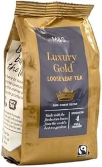 M&S Luxury Gold Loose Leaf Tea, Full Bodied, Finest Blend, Strength 4, Fairtrade, 250g (1 Pack)