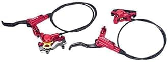 Zoom- HB-875 Hydraulic Disc Brake Front & Rear 750mm & 1400mm Set for Mountain Bike MTB BMX (Red)