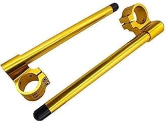 53mm 7/8" Motorcycle Aluminum CNC Riser Fork Tube Clip On Handlebar Replaceable Compatible with Universal Bike Cafe Racer