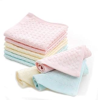ELEG & STILANCE Cotton Small Size Handkerchief | Rumal | Face Towel | Hand Towel | Extra Soft and Super Absorbent for Women's - Set of 6 (11" x 11") Casual style, Multicolored