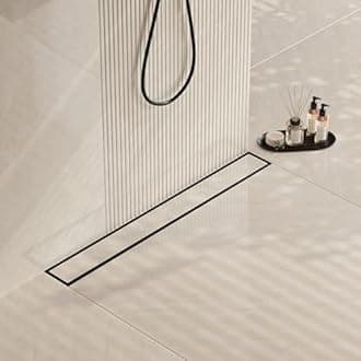 Neodrain 30 in Matte Black Linear Shower Drain with 2-in-1 Flat & Tile Insert Cover, 304 Stainless Steel Rectangle Shower Floor Drain, Floor Shower Drain