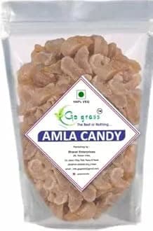 GO GRASS Dry Amla Candy 1000 GM | Indian Gooseberry | Natural | No Preservative | No Artificial Colour Used | Low Processed Amla
