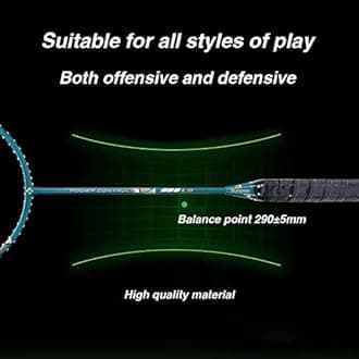Professional Badminton Racket, Lightweight Badminton Racket, High Tension String Full Carbon Fiber Shaft Badminton Racket with Racket Cover Bag