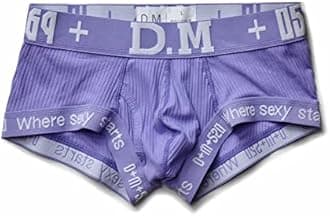 D.M Men's Underwear Trunks Briefs Cotton Fashion Low Rise Comfortable Underpants