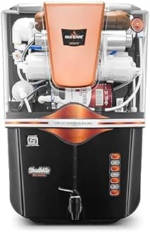 AQUA D PURE Copper + Mineral RO 12 Liter Water Purifier with UV + UF + TDS ADJUSTER, Copper Charge Technology black for Home and Office