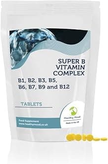 B Vitamins Super Complex 90 Tablets Pills B1 B2 B3 B5 B6 B7 B9 B12 Nutrition Health Food Supplements HEALTHY MOOD UK