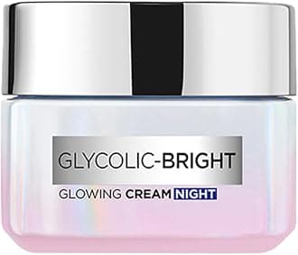 Glycolic Bright Glowing Night Cream, Overnight Brightening Cream, Glycolic Acid in Gel-Like Cream Texture, that Visbily Minimizes Spots & Reveals Glowing skin, 15ml