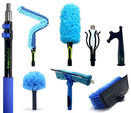 EVERSPROUT 1.5-to-4.5 Foot Extension Pole Total Kit (17" Dusters)