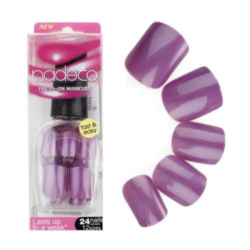 Nadeco False Nails Tips Press On Design Manicure Full Cover 24 Pcs Color 042