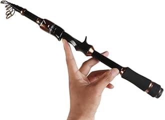 Telescopic Casting and Spinning Fishing Rods, Bronze Warrior Toray 24-Ton Carbon Matrix Telescopic Pole & Solid Carbon Tip, Travel Rod, Light Weight and Short Collapsible Rods