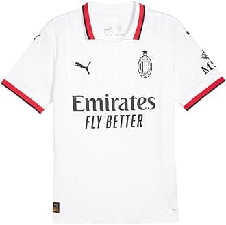 Mens Ac Milan Away Collared Short Sleeve Jersey Casual - White
