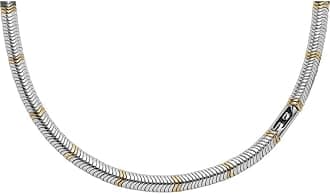 DieselMen's D Logo Silver-Tone Stainless Steel Necklace, DX1575931