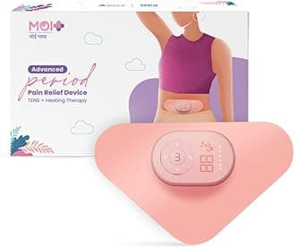 UltraCare PROMOI Plus Advanced Period Pain Relief Device - TENS + Heating Combination - Large Surface area - Adaptable to Pelvic, Calf, Thighs, Shoulder & Neck - Safe & Easy to Use - 2 yrs Warranty