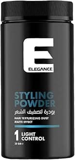 E Elegance Hair Styling Powder For Men - Reworkable Volumizing, Texturizing Powder For Extra Volume And Natural Look - Matte Finish - Strong Hold - Lightweight Texture - Suitable for All Hair Types