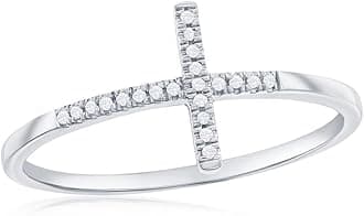 Beaux Bijoux Real Diamond Rings for Women in Sterling Silver - Engagement, Promise Anniversary, Genuine Fine Diamond Rings in Multiple Shapes and Styles