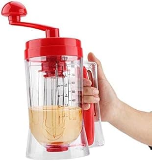 Hand-held Manual Pancake Cupcake Batter Mixer Dispenser Blender Machine Baking Tool for Making Cakes Waffles Betters