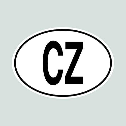 Sponsored Ad - CZ Czech Republic Country Code Oval Sticker Decal Vinyl Made in USA
